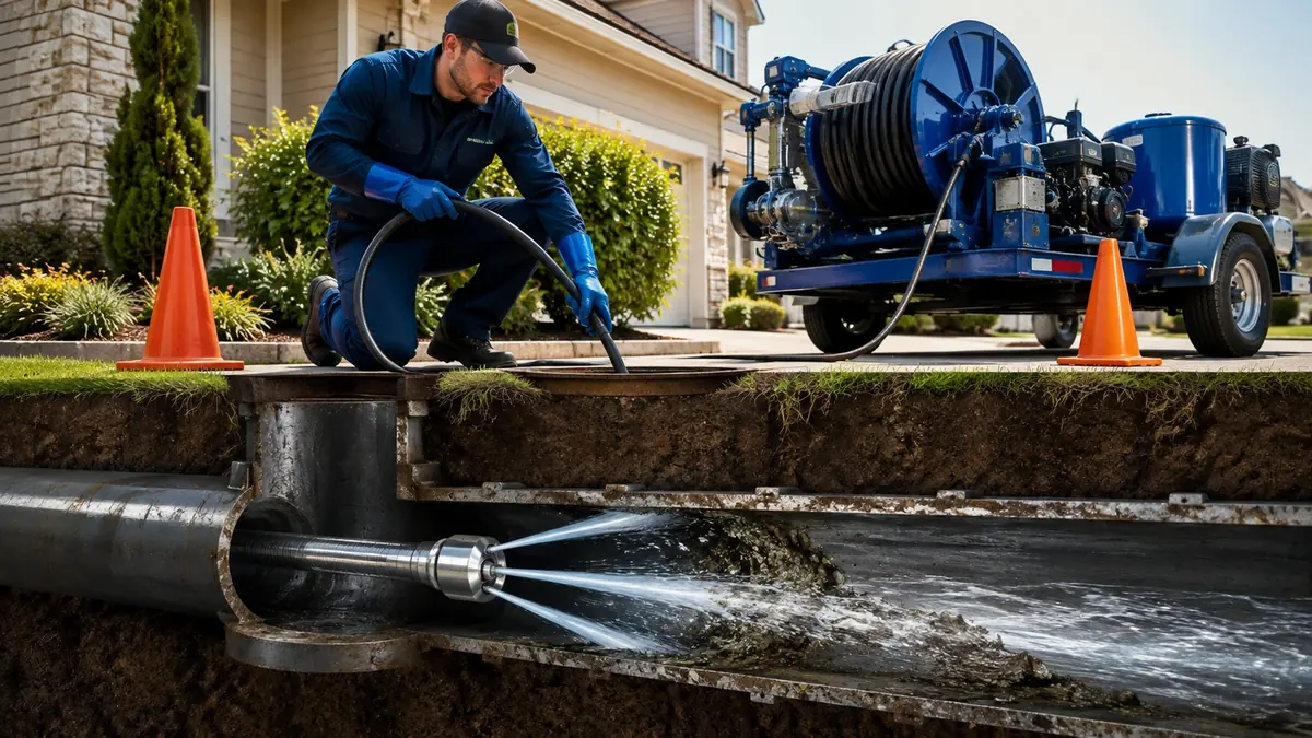 Main Sewer Line Hydro Jet Cleaning in Colton